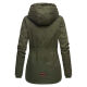 Marikoo Bikoo Damen gefütterte Winterjacke mit Teddyfell Grün Größe XS - Gr. 34