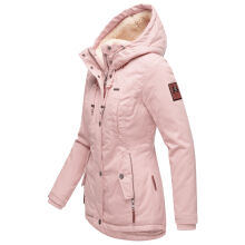 Marikoo Bikoo Damen gefütterte Winterjacke mit Teddyfell Rosa Größe XS - Gr. 34