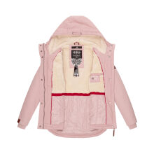 Marikoo Bikoo Damen gefütterte Winterjacke mit Teddyfell Rosa Größe XS - Gr. 34