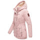 Marikoo Bikoo Damen gefütterte Winterjacke mit Teddyfell Rosa Größe XS - Gr. 34