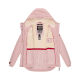 Marikoo Bikoo Damen gefütterte Winterjacke mit Teddyfell Rosa Größe XS - Gr. 34