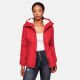 Marikoo Bikoo Damen gefütterte Winterjacke mit Teddyfell Rot Größe XS - Gr. 34