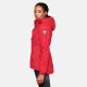 Marikoo Bikoo Damen gefütterte Winterjacke mit Teddyfell Rot Größe XS - Gr. 34