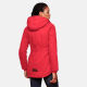 Marikoo Bikoo Damen gefütterte Winterjacke mit Teddyfell Rot Größe XL - Gr. 42