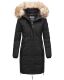 Navahoo Halina Damen Winter Steppmantel mit Kunstfell Schwarz Größe L - Gr. 40