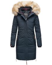 Navahoo Halina ladies winter quilted coat with faux fur - Navy-Gr.M