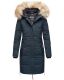Navahoo Halina Damen Winter Steppmantel mit Kunstfell Navy Größe XL - Gr. 42