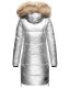 Navahoo Halina ladies winter quilted coat with faux fur - Silver-Gr.S