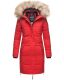 Navahoo Halina ladies winter quilted coat with faux fur - Red-Gr.XL