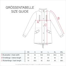 Navahoo Honigfee ladies parka winter jacket with fur collar - Red-Gr.S