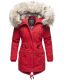 Navahoo Honigfee ladies parka winter jacket with fur collar - Red-Gr.S