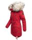Navahoo Honigfee ladies parka winter jacket with fur collar - Red-Gr.S