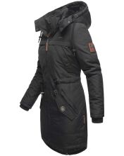 Marikoo Kamil Damen Parka Winterjacke mit Kapuze Schwarz Größe XS - Gr. 34