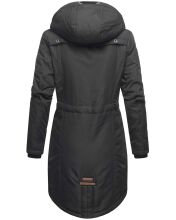 Marikoo Kamil Damen Parka Winterjacke mit Kapuze Schwarz Größe XS - Gr. 34