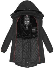 Marikoo Kamil Damen Parka Winterjacke mit Kapuze Schwarz Größe XS - Gr. 34