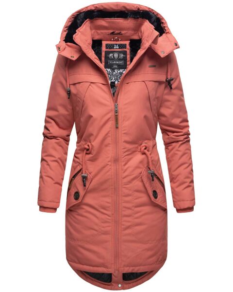 Marikoo Kamil Damen Parka Winterjacke mit Kapuze Coral Größe XS - Gr. 34