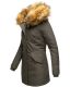 Marikoo Karmaa-Princess Damen Parka Winterjacke mit Fellkragen
