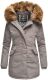 Marikoo Karmaa-Princess ladies parka winter jacket with fur collar Grau-Gr.XS