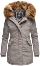 Marikoo Karmaa-Princess ladies parka winter jacket with fur collar Grau-Gr.M