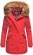 Marikoo Karmaa-Princess ladies parka winter jacket with fur collar Rot-Gr.S