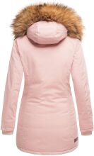 Marikoo Karmaa-Princess Damen Parka Winterjacke mit Fellkragen Rosa-Gr.XS
