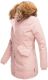 Marikoo Karmaa-Princess Damen Parka Winterjacke mit Fellkragen Rosa-Gr.XS