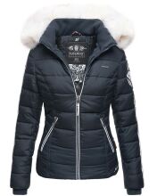 Navahoo Khingaas Damen Winter Steppjacke mit Kapuze Navy Größe XS - Gr. 34