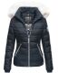 Navahoo Khingaas Damen Winter Steppjacke mit Kapuze Navy Größe XS - Gr. 34