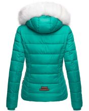 Navahoo Khingaas Damen Winter Steppjacke mit Kapuze Türkis Größe XS - Gr. 34