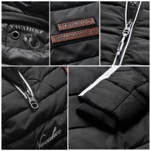 Navahoo Khingaas Damen Winter Steppjacke mit Kapuze Türkis Größe XS - Gr. 34
