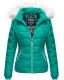Navahoo Khingaas Damen Winter Steppjacke mit Kapuze Türkis Größe XS - Gr. 34