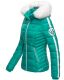 Navahoo Khingaas Damen Winter Steppjacke mit Kapuze Türkis Größe XS - Gr. 34