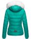 Navahoo Khingaas Damen Winter Steppjacke mit Kapuze Türkis Größe XS - Gr. 34