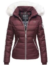 Navahoo Khingaas Damen Winter Steppjacke mit Kapuze Weinrot  Größe XS - Gr. 34