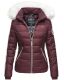 Navahoo Khingaas Damen Winter Steppjacke mit Kapuze Weinrot  Größe XS - Gr. 34