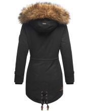 Marikoo La Viva Princess ladies winterjacket with fur collar - Black-Gr.XL