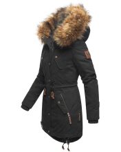 Marikoo La Viva Princess Damen Winterjacke mit Kapuze Schwarz Größe XXL - Gr. 44