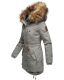 Marikoo La Viva Princess Damen Winterjacke mit Kapuze Hellgrau Größe L - Gr. 40
