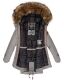 Marikoo La Viva Princess Damen Winterjacke mit Kapuze Hellgrau Größe L - Gr. 40