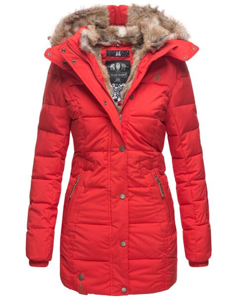 Marikoo Lieblingsjacke ladies warm winter jacket with hood - Red-Gr.XXL