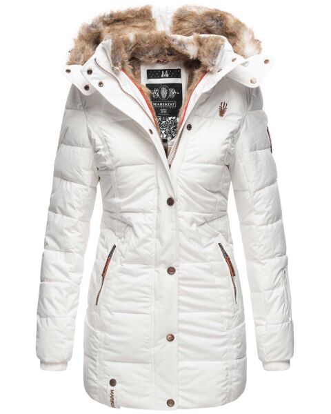 Marikoo Lieblingsjacke ladies warm winter jacket with hood - White-Gr.XS