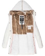 Marikoo Lieblingsjacke ladies warm winter jacket with hood - White-Gr.XS
