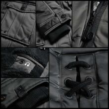 Navahoo Luluna Princess warme Damen Winterjacke mit Kunstfell Schwarz Größe L - Gr. 40