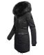 Navahoo Luluna Princess warme Damen Winterjacke mit Kunstfell Schwarz Größe L - Gr. 40