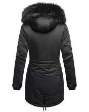 Navahoo Luluna Princess warme Damen Winterjacke mit Kunstfell Schwarz Größe XL - Gr. 42