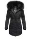 Navahoo Luluna Princess warme Damen Winterjacke mit Kunstfell Schwarz Größe XL - Gr. 42