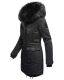 Navahoo Luluna Princess warme Damen Winterjacke mit Kunstfell Schwarz Größe XL - Gr. 42