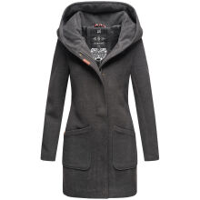 Marikoo Maikoo Damen Trenchcoat Wintermantel Anthrazit Größe XL - Gr. 42