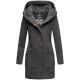 Marikoo Maikoo Damen Trenchcoat Wintermantel Anthrazit Größe XL - Gr. 42