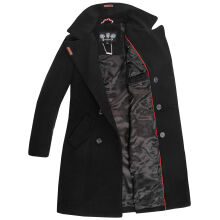Marikoo Nanakoo Damen Trenchcoat Wintermantel Schwarz Größe L - Gr. 40
